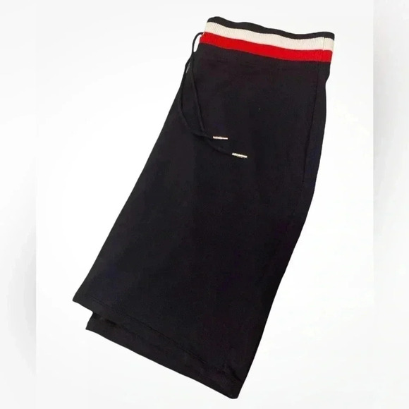 Tommy Hilfiger Womens Navy Knit Skirt Elastic Tie Waist Band Medium - Picture 7 of 12